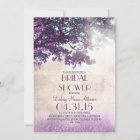 Purple old oak tree & love birds bridal shower