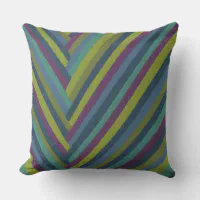 Custom Lavender Pillow with Botanical Stripe