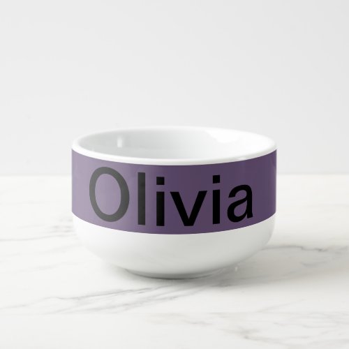 purple  Olivia  soup Soup Mug