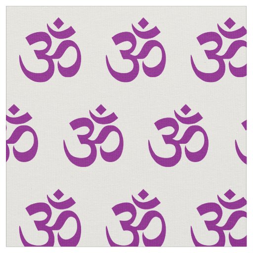 Purple Om Symbol Fabric