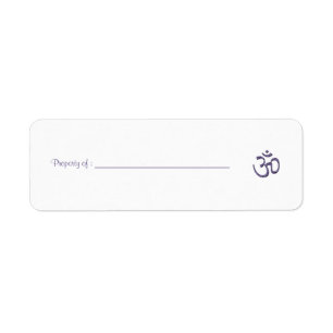 Purple Om Symbol-property label