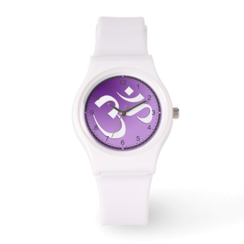 Purple Om Symbol Watch