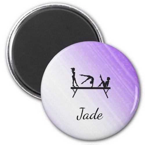 Purple Ombre Balance Beam Personalized Magnet