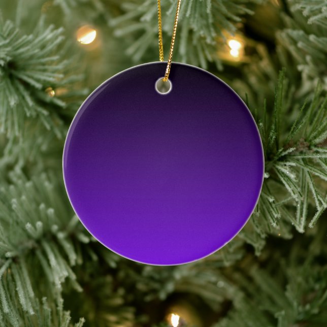 Purple Ombre Ceramic Ornament (Tree)