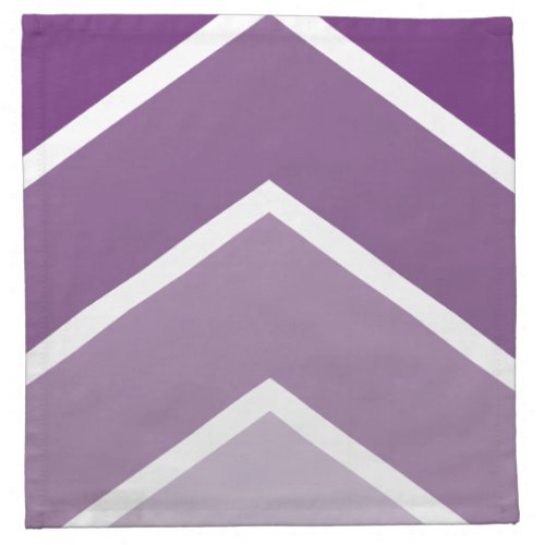 Purple Ombr Chevron Stripes Pattern Napkin