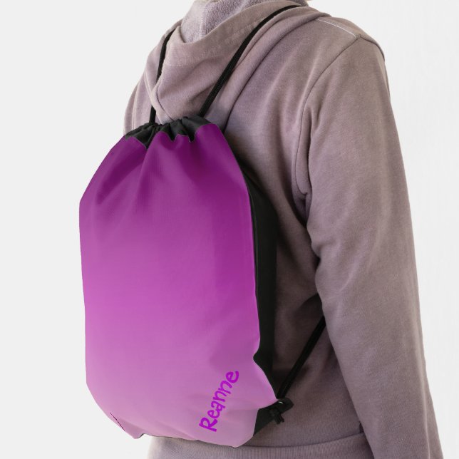 Purple Ombre Drawstring Bag (Insitu)