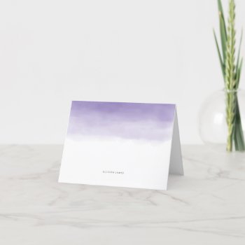 Purple Ombre Folded Thank You Card by charmingink at Zazzle