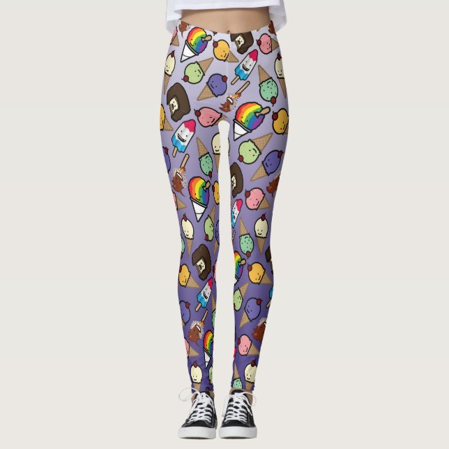 Purple Ombre Frosty Treats Leggings (Front)