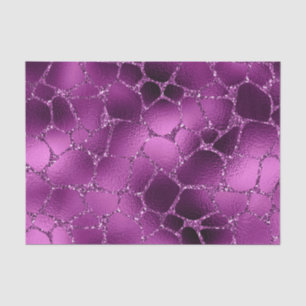 Purple Ombre Glam Glitter Giraffe Spots Pattern Tissue Paper