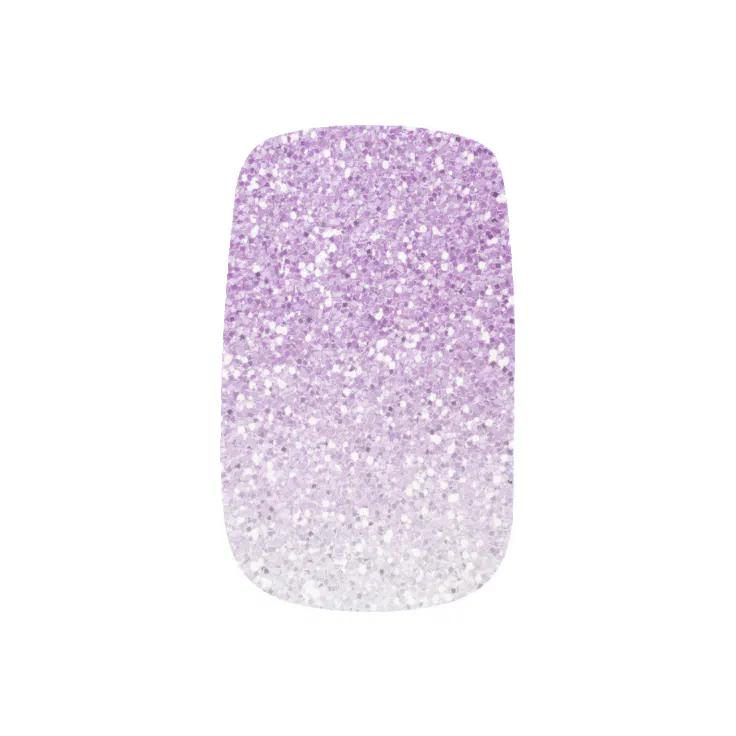 Purple Ombre Glam Glitter Minx Nail Art | Zazzle