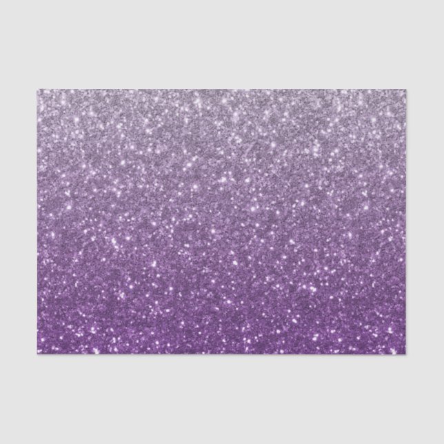 Purple Ombre Glitter Look Tissue Paper (Front)