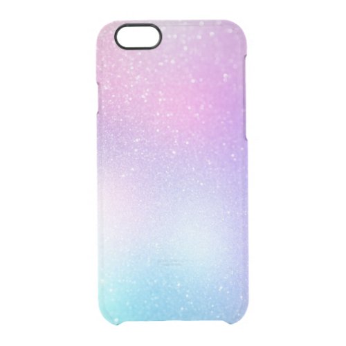 Purple ombre glitter sprinkles sparkles clear iPhone 66S case