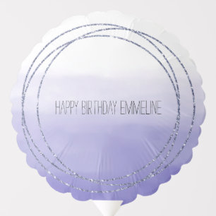 Purple Ombre Glitzy Circles Balloon