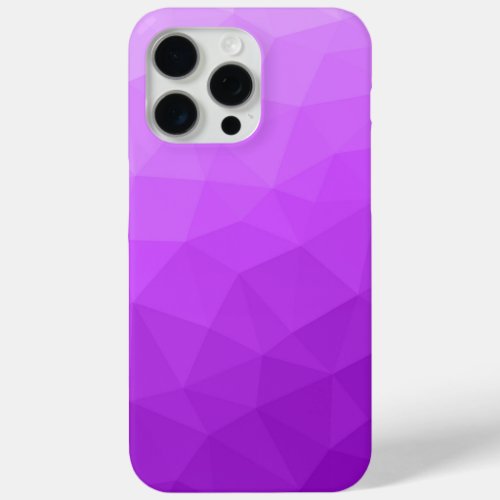 Purple ombre gradient geometric mesh pattern iPhone 15 pro max case