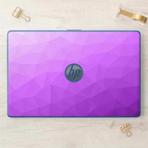 Purple ombre gradient geometric mesh pattern HP laptop skin