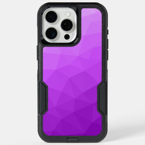 Purple ombre gradient geometric mesh pattern iPhone 15 pro max case