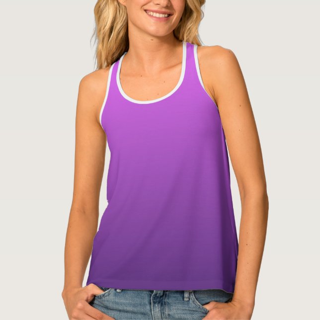 Purple ombre gradient tank top (Front)