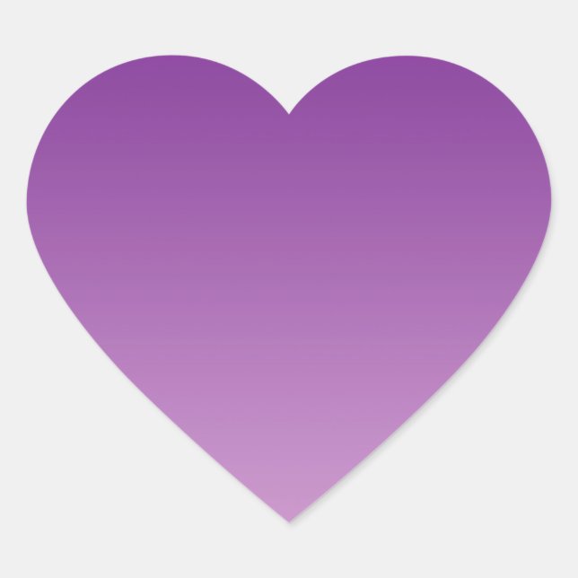 Purple Ombre Heart Sticker (Front)