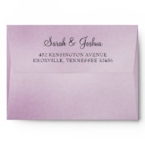 Purple Ombre liner wedding Envelope