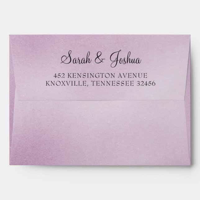 Purple Ombre liner wedding Envelope (Back (Top Flap))