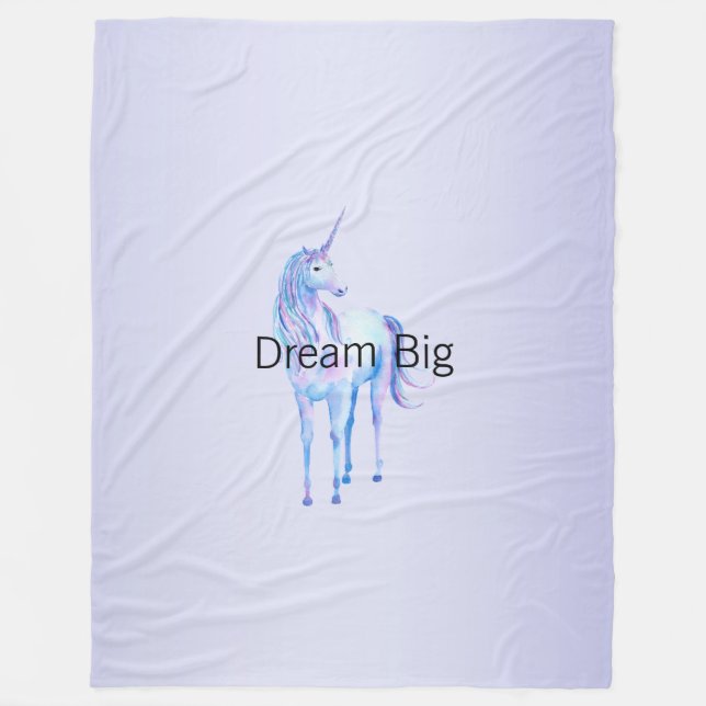 Purple Ombre Magical Unicorn         Fleece Blanket (Front)
