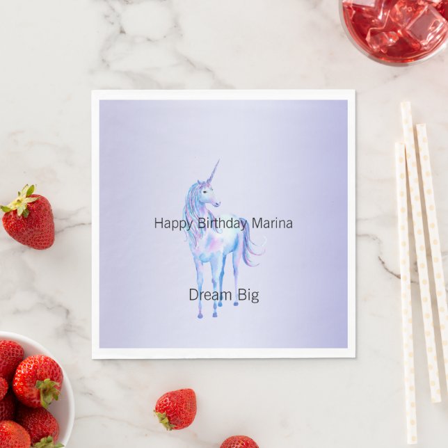 Purple Ombre Magical Unicorn    Napkins (Insitu)