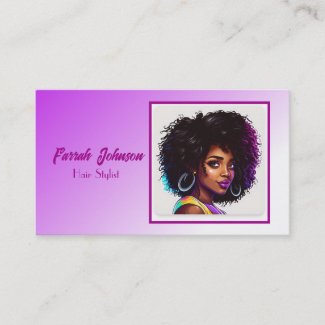 Purple Ombre Natural Haircare Beautician