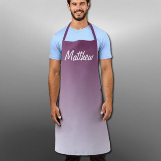 purple ombre -personalized apron