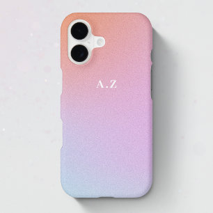 Purple Ombre Sky Custom Initial Monogram iPhone 17 Case