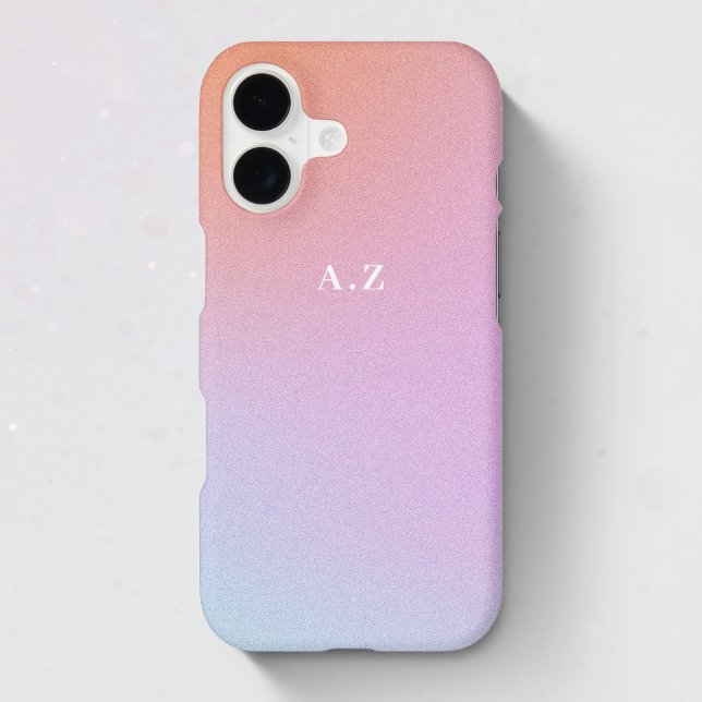 Purple Ombre Sky Custom Initial Monogram Case-Mate iPhone Case (Creator Uploaded)