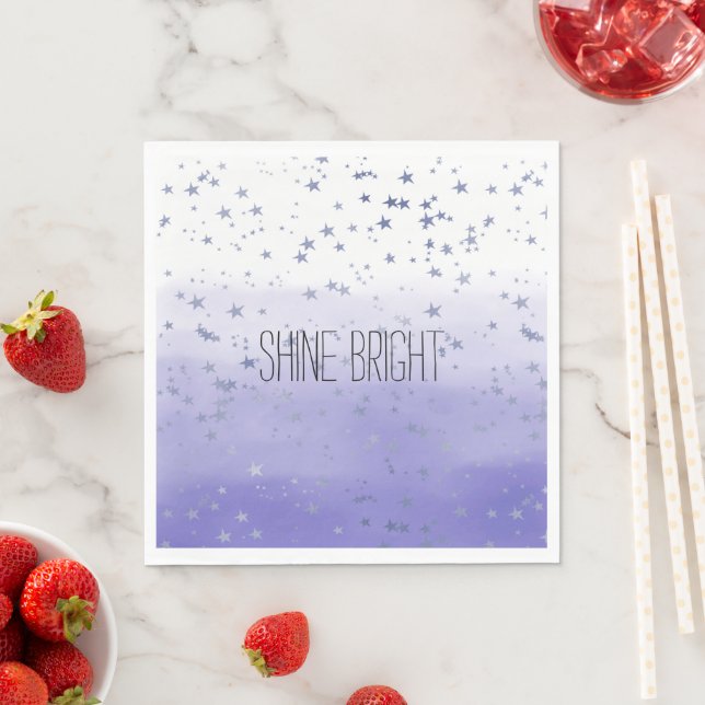 Purple Ombre Stars Napkins (Insitu)