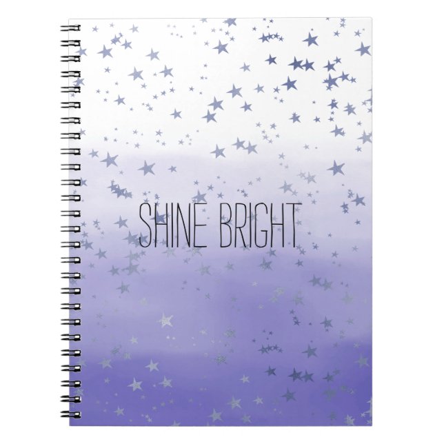 Purple Ombre Stars Notebook (Front)