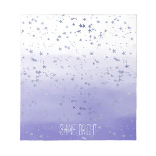 Purple Ombre Stars Notepad