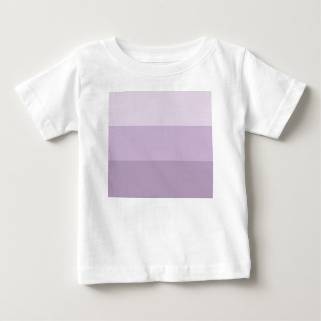 Purple Ombre Striped Baby T-Shirt (Front)