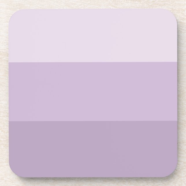 Purple Ombre Striped Beverage Coaster (Front)