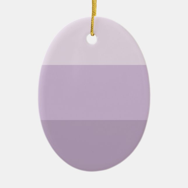 Purple Ombre Striped Ceramic Ornament (Front)