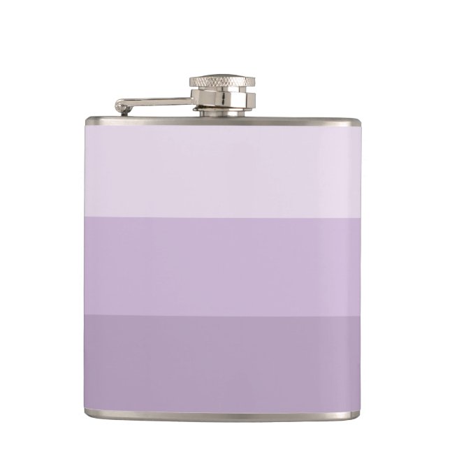 Purple Ombre Striped Flask (Front)