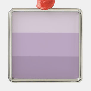 Purple Ombre Striped Metal Ornament