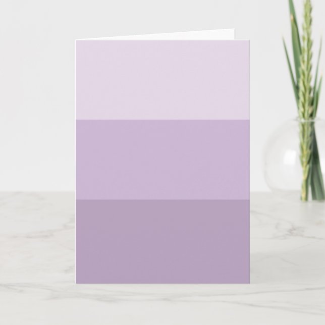 Purple Ombre Striped Note Card (Front)