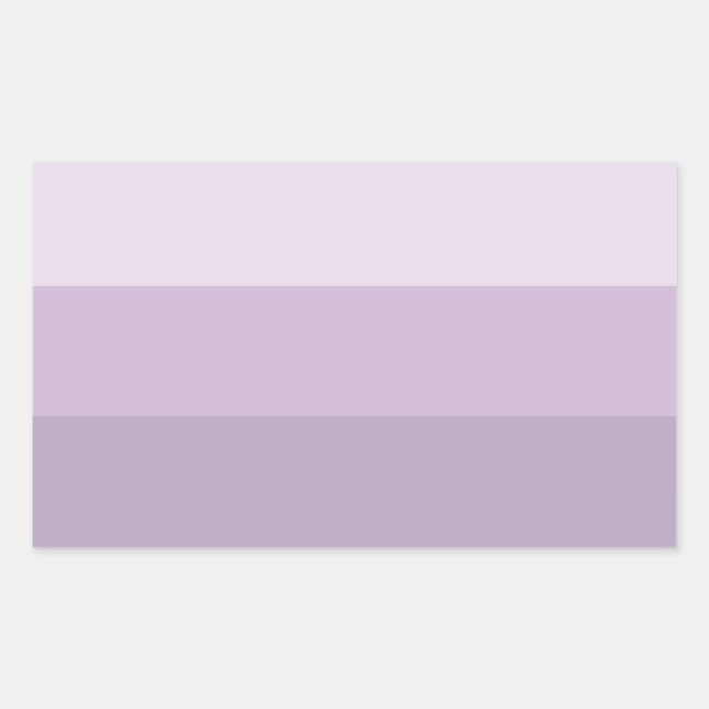 Purple Ombre Striped Rectangular Sticker (Front)