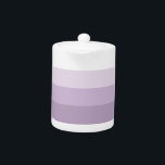 Purple Ombre Striped Teapot<br><div class="desc">Modern,  classic purple ombre striped pattern.</div>