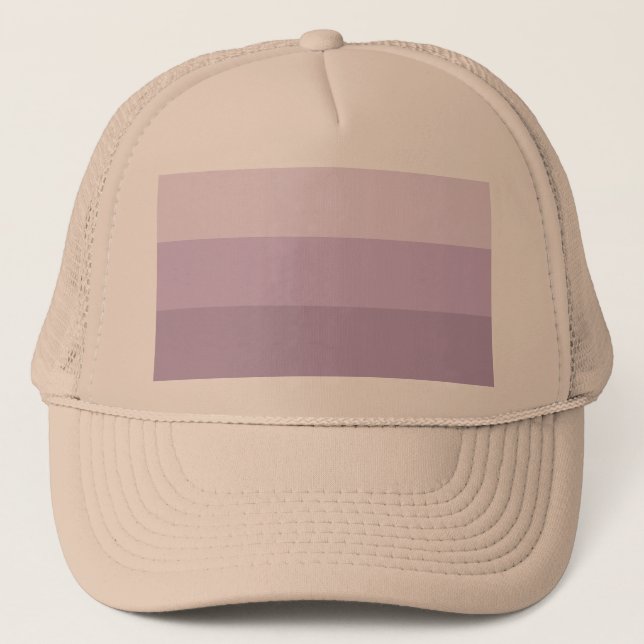 Purple Ombre Striped Trucker Hat (Front)