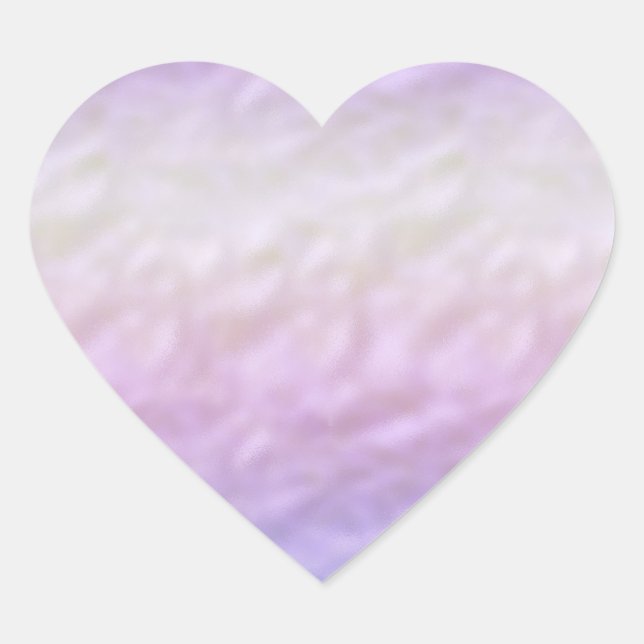Purple Ombre Unicorn Heart Sticker (Front)