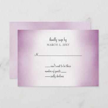 purple ombre wedding invitation rsvp