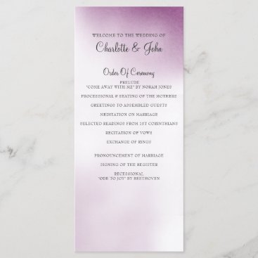 Purple Ombre Wedding programs