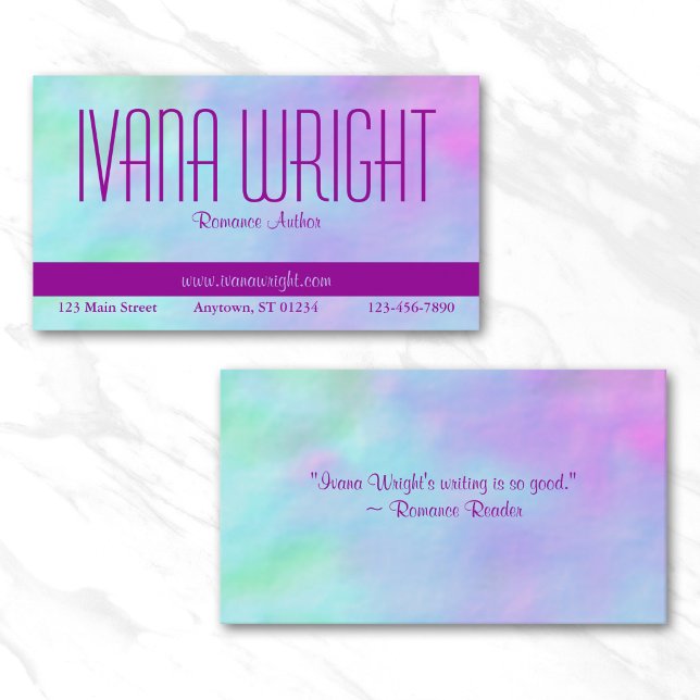 Purple on Blues Author Business Card (Purple on Blues Author Business Card)