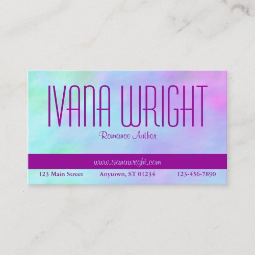 Purple on Blues Author Business Card