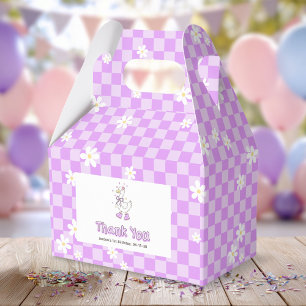 Purple One Silly Goose - Girl First Birthday Favor Boxes