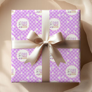 Purple One Silly Goose-Girl's First Birthday Wrapping Paper