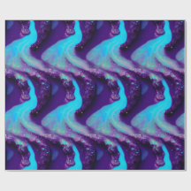 Purple Opal Dream Wrapping Paper Abstract Crystals